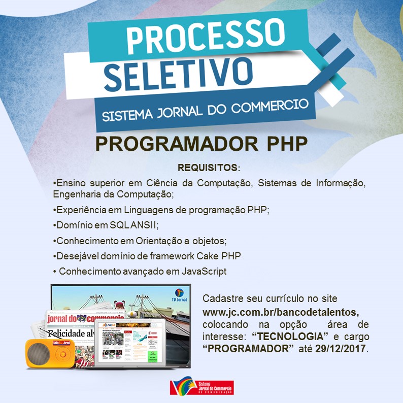 programador php empregos